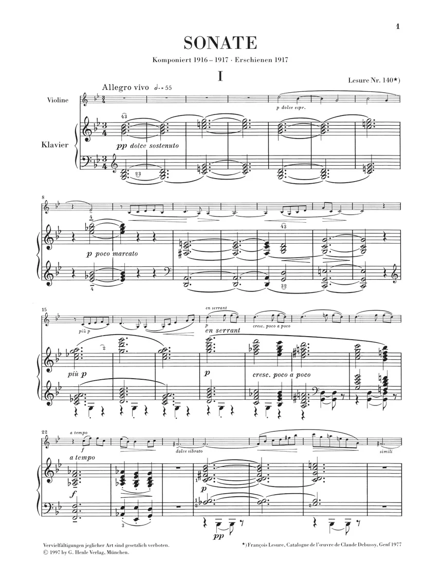 Debussy: Sonata for Violin and Piano - Image 2