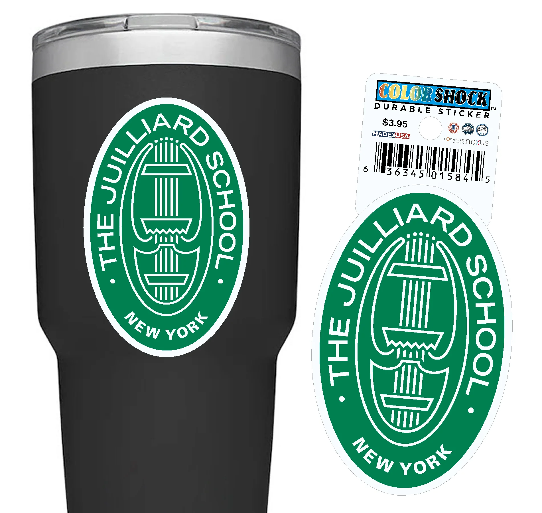 Decal: Juilliard Durable Seal Sticker (Solid Color background) for Cases/Laptops Etc - Image 4