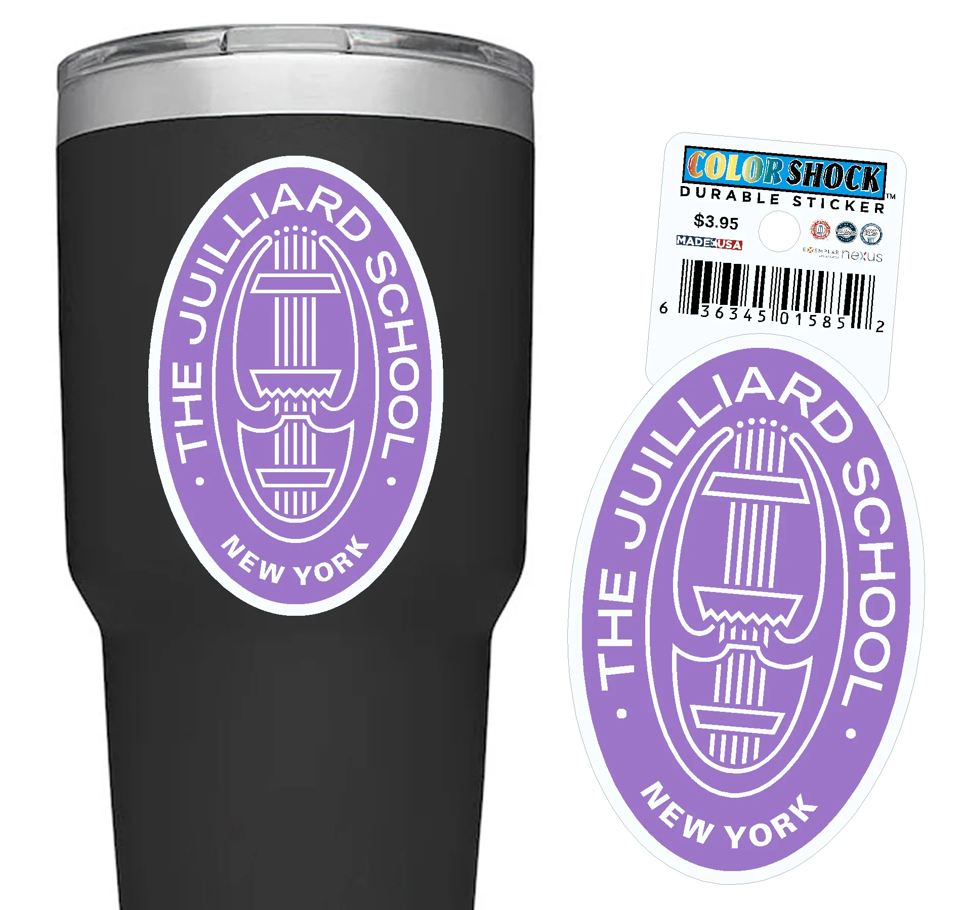 Decal: Juilliard Durable Seal Sticker (Solid Color background) for Cases/Laptops Etc - Image 5