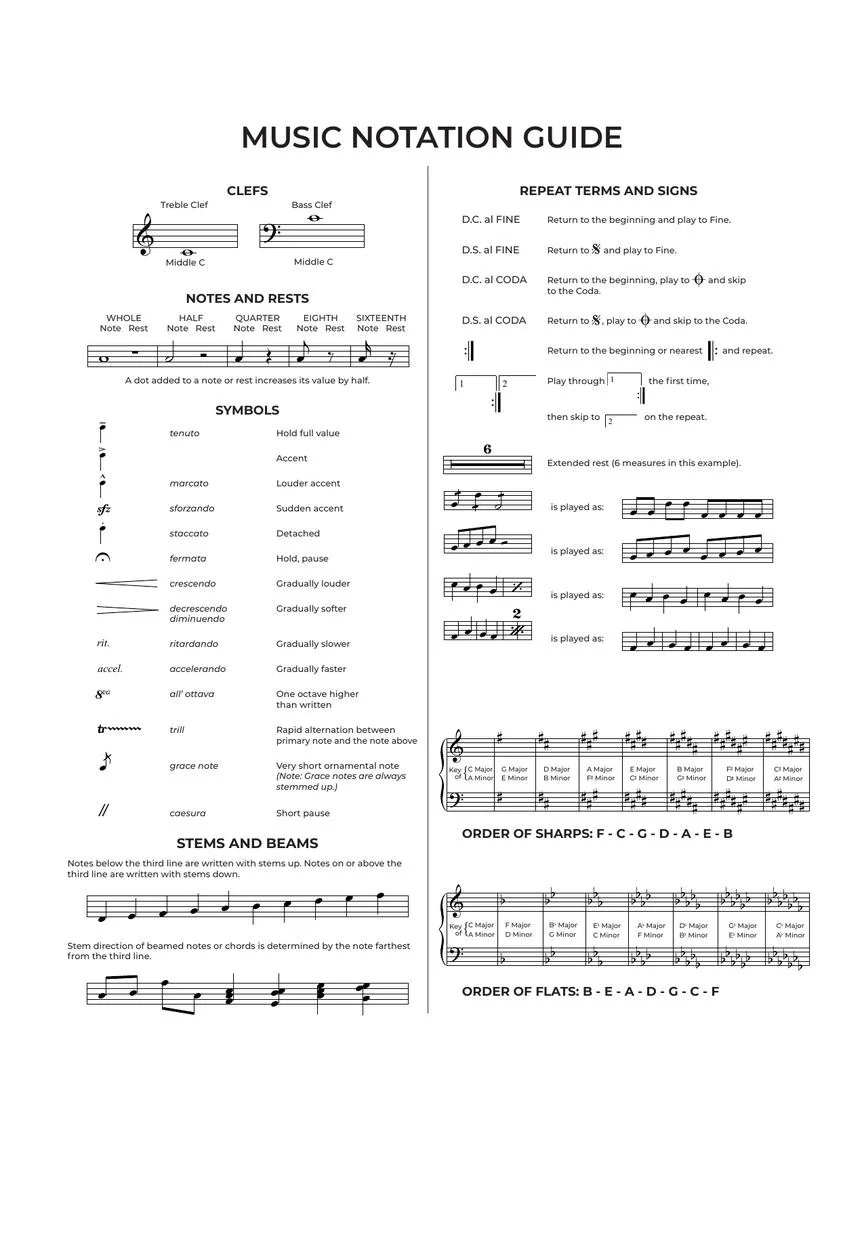 Manuscript Paper Notepad: Hal Leonard, Deluxe Pad (Blue Cover) 64pgs, 12 stave, (8.5"x11") - Image 3