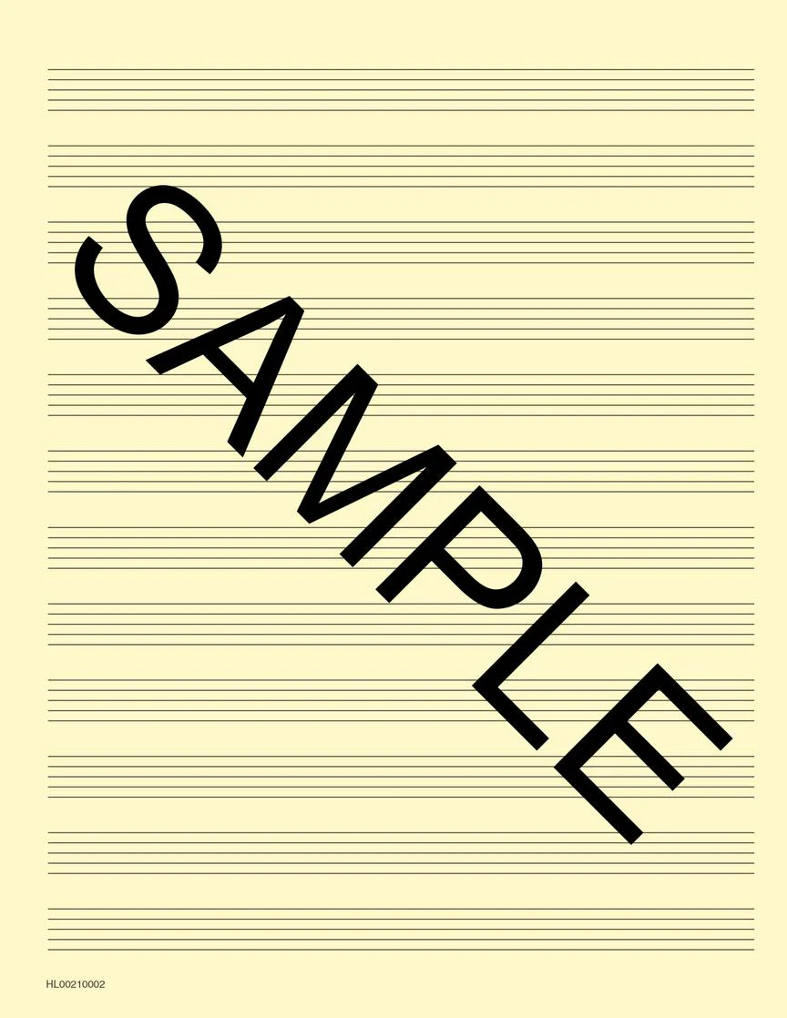 Manuscript Paper Notepad: Hal Leonard, Deluxe Pad (Blue Cover) 64pgs, 12 stave, (8.5"x11") - Image 4