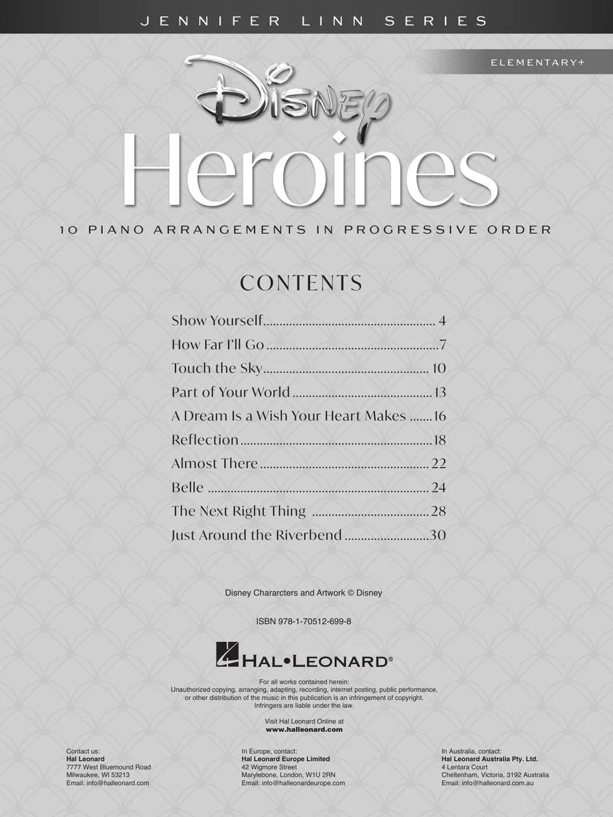 Disney Heroines 10 Piano Arrangements in Progressive Order - Image 2