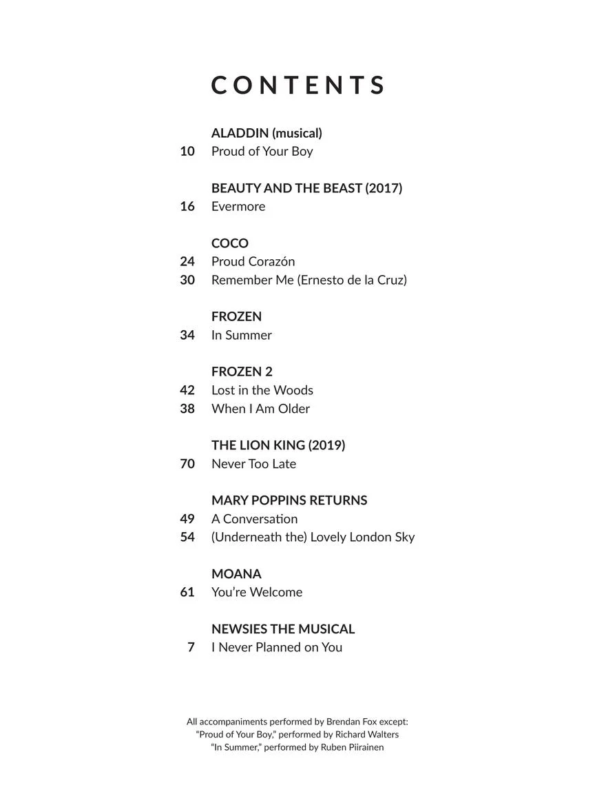 Disney Songs of the 2010s: Tenor or Baritone - Image 2