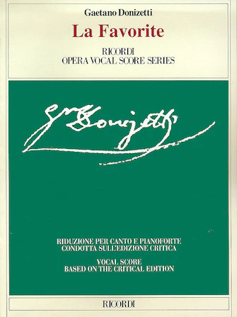 Donizetti La Favorita Vocal Score French/Italian