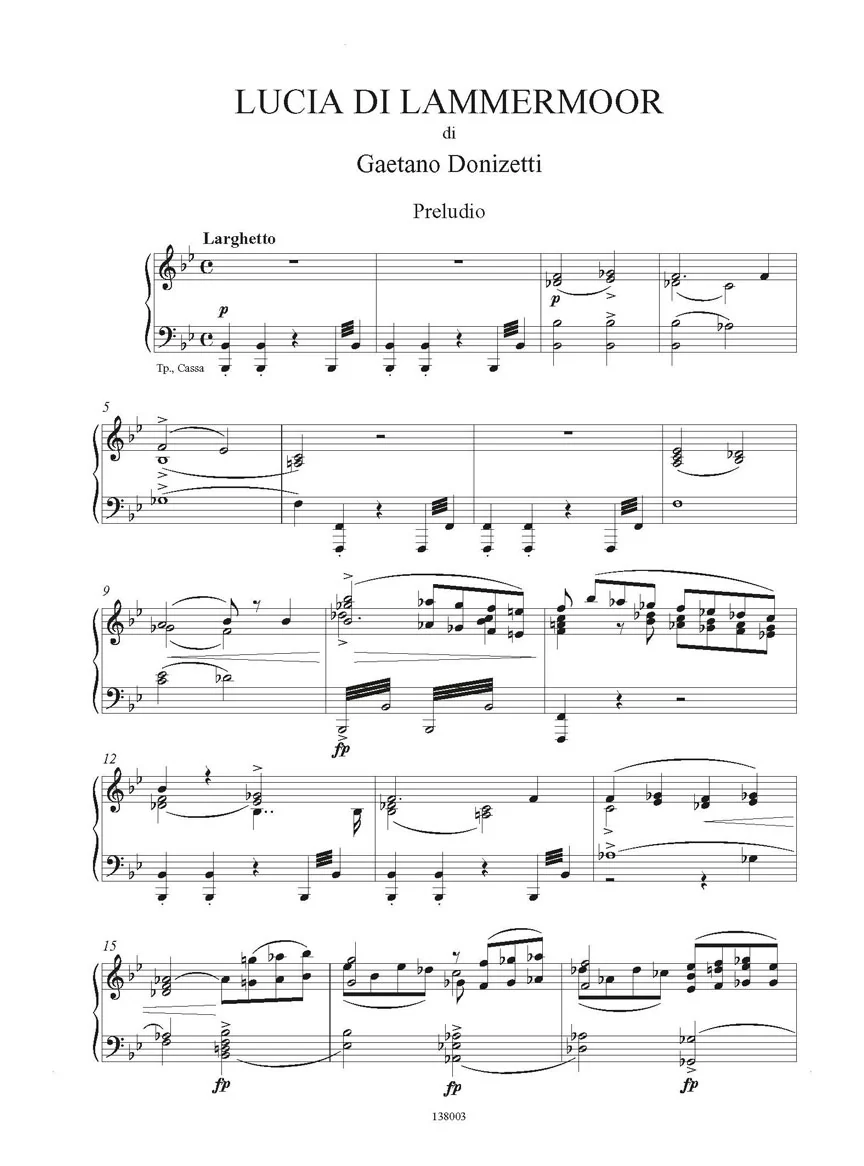 Donizetti Lucia di Lammermoor Vocal Score - Image 2