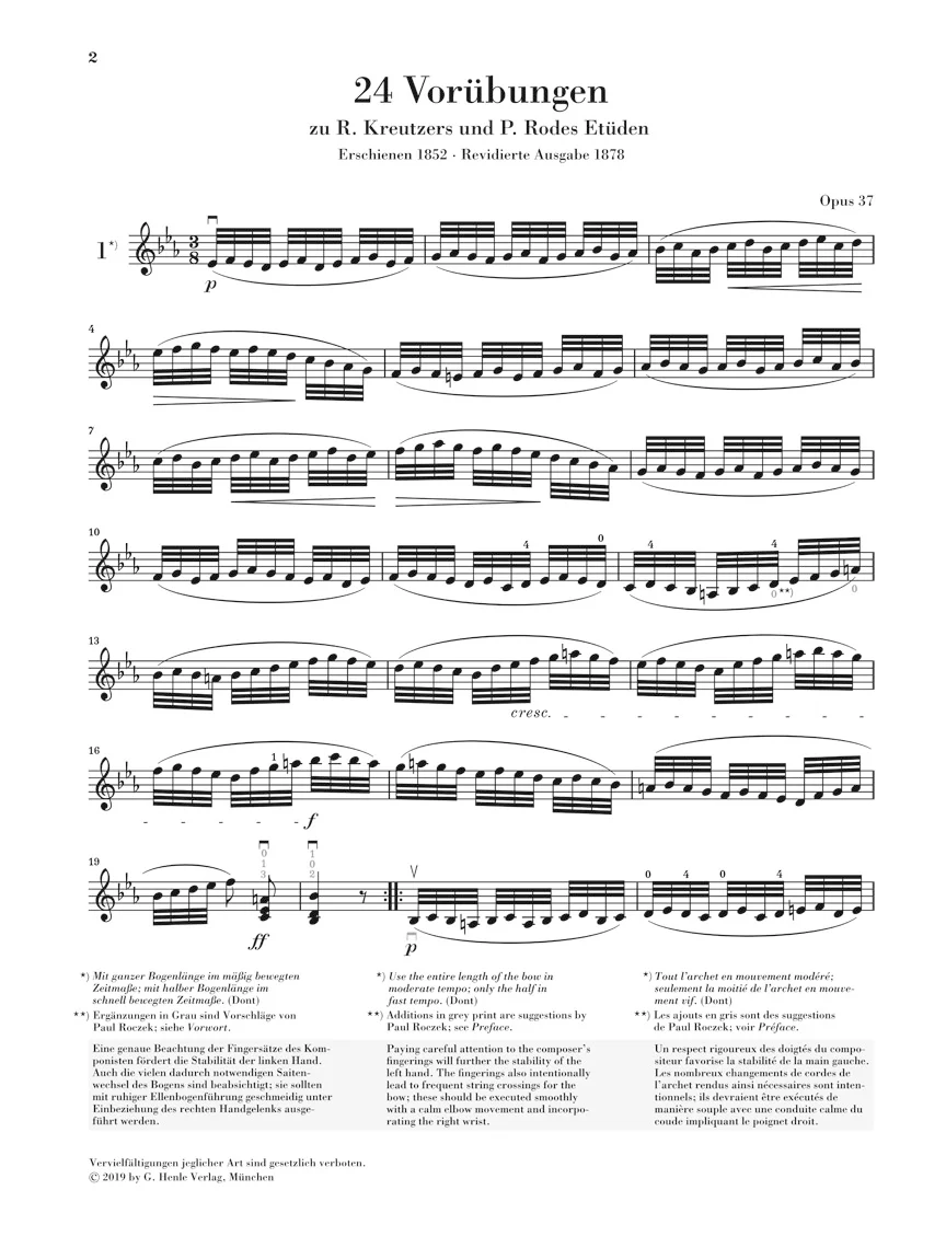 Dont: 24 Preparatory Exercisesfor Violin solo, Op. 37 of the Studies of Kreutzer and Rode - Image 3