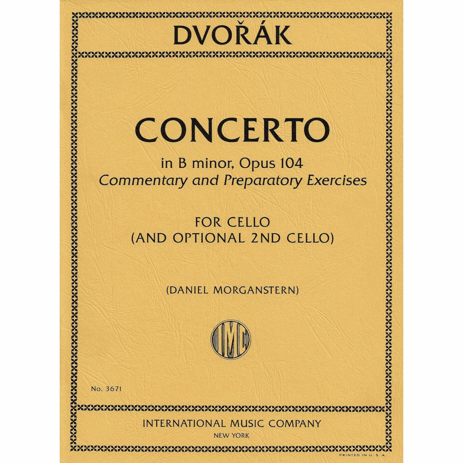 Dvořák: Cello Concerto in B minor, Opus 104 Commentary and Preparatory Exercises