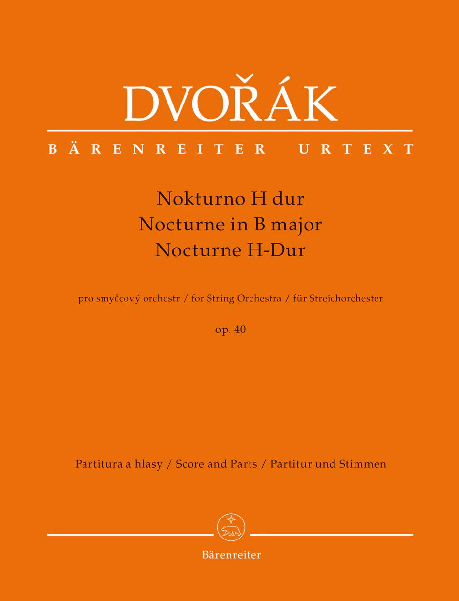 Dvorak Nocturne for String Orchestra op. 40 Score & Parts