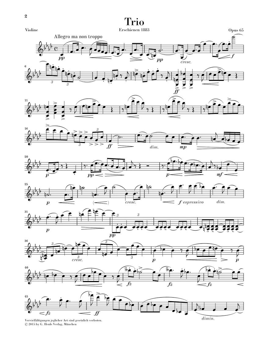 Dvořák: Piano Trio No. 3 in f minor, Op. 65 - Image 4