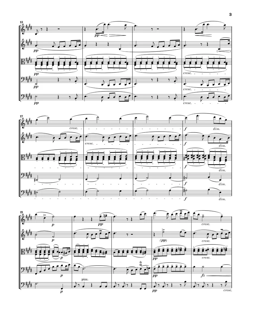 Dvořák: Serenade E major, Op. 22 for String Orchestra (Score) - Image 3