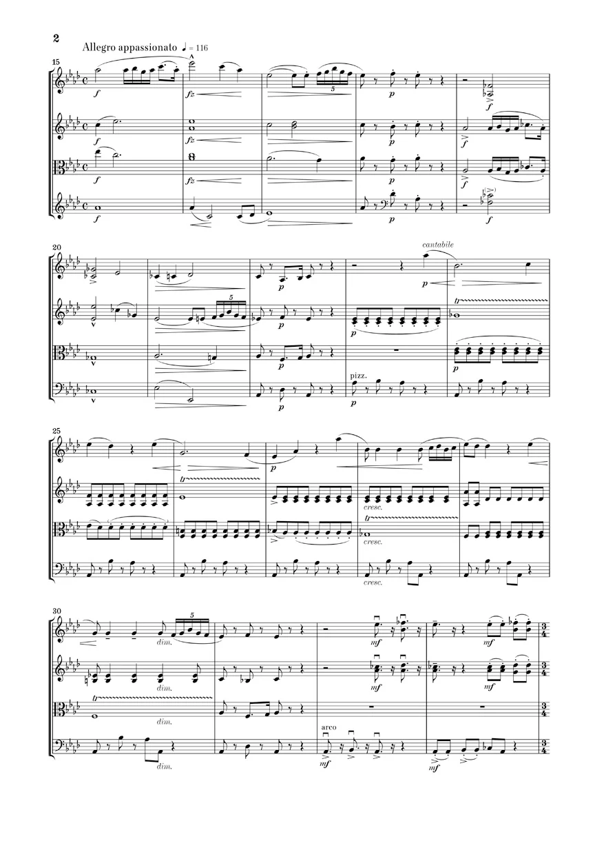 Dvořák: String Quartet in A flat major, Op. 105 (Study Score) - Image 3