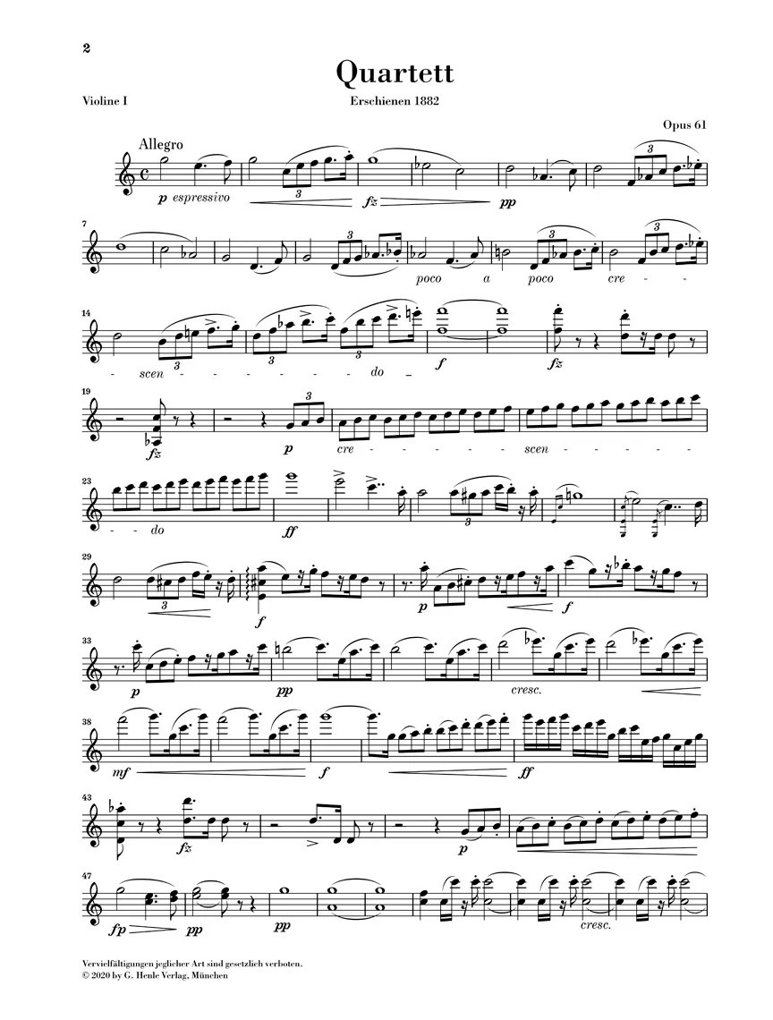 Dvořák: String Quartet in C major, Op. 61 - Image 2