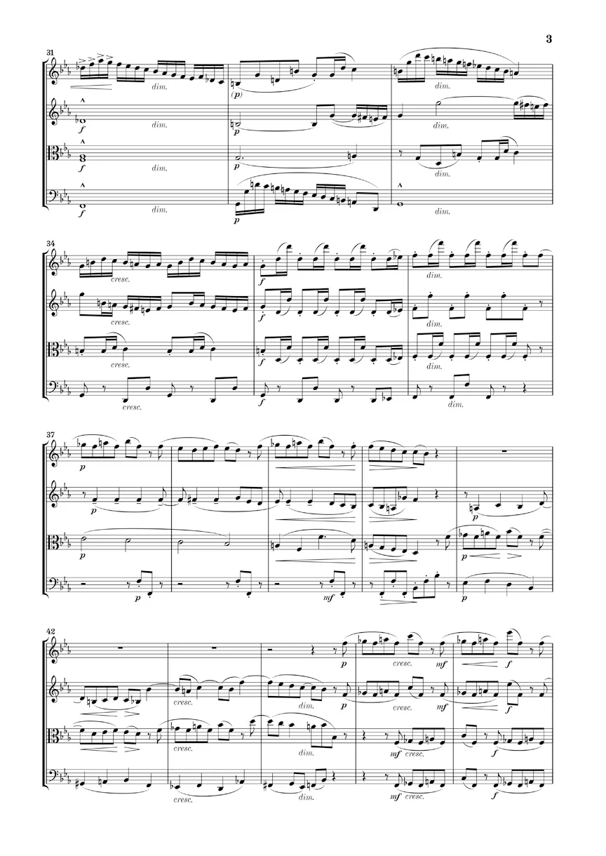 Dvořák: String Quartet E flat major, Op. 51 (Study Score) - Image 4