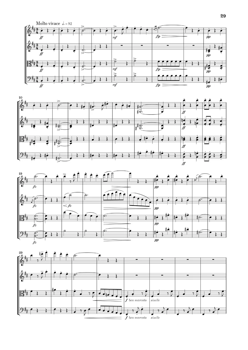 Dvořák: String Quartet in G major, Op. 106 (Study Score) - Image 5