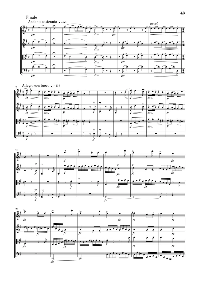 Dvořák: String Quartet in G major, Op. 106 (Study Score) - Image 6