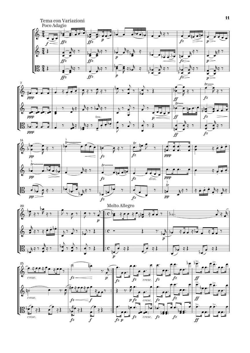 Dvořák: Terzetto in C major, Op. 74 for two Violins and Viola (Study Score) - Image 4