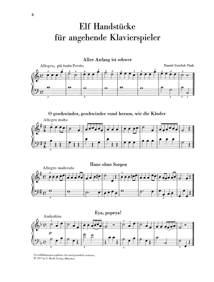 Easy Piano Pieces - Classical and Romantic Period, Volume I - Image 3