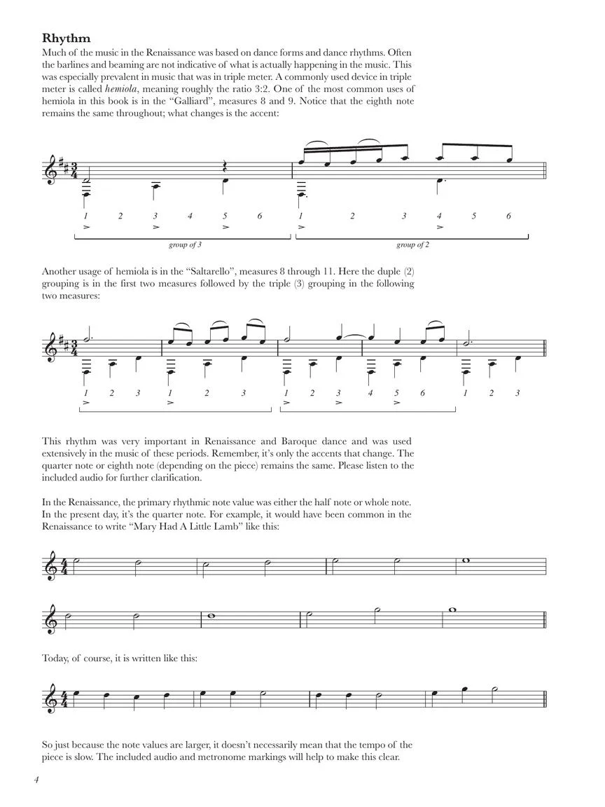 Easy Renaissance Pieces for Classical Guitar - Image 4