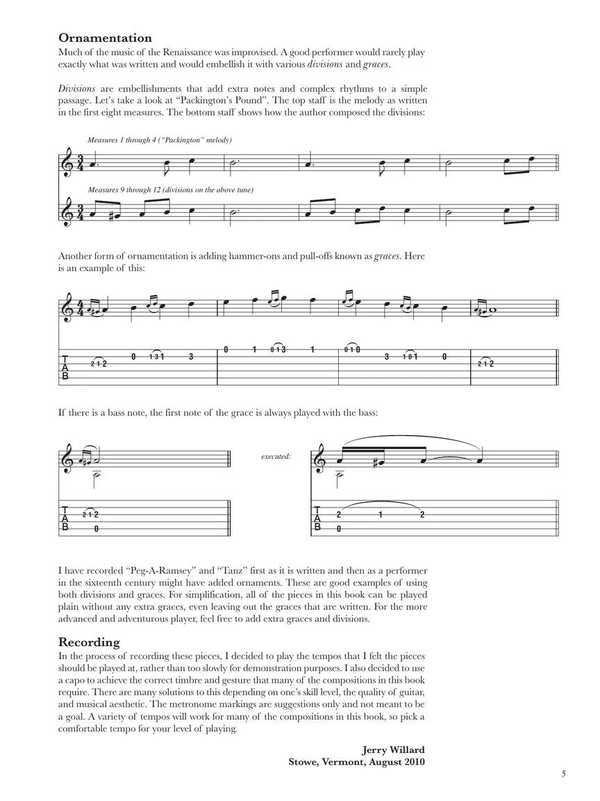 Easy Renaissance Pieces for Classical Guitar - Image 5