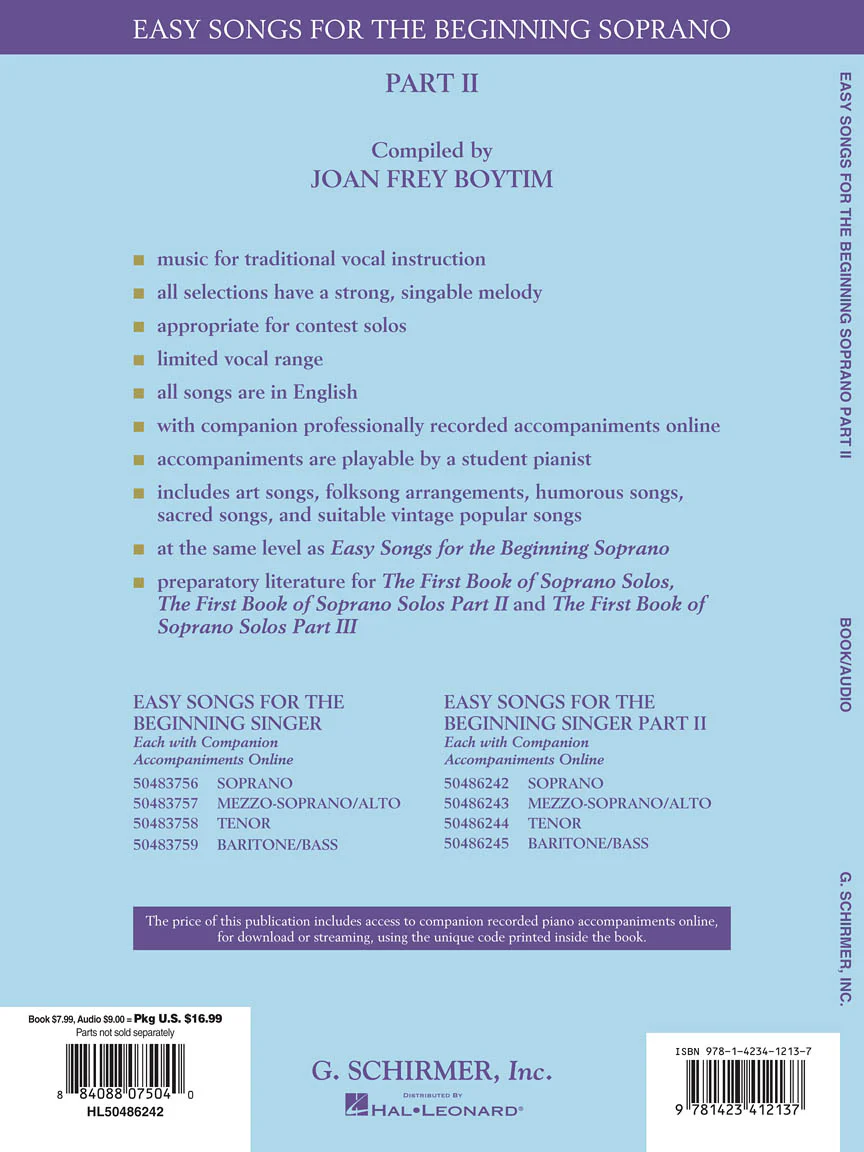 Easy Songs for Beginning Singers - Soprano, Part II - Image 2