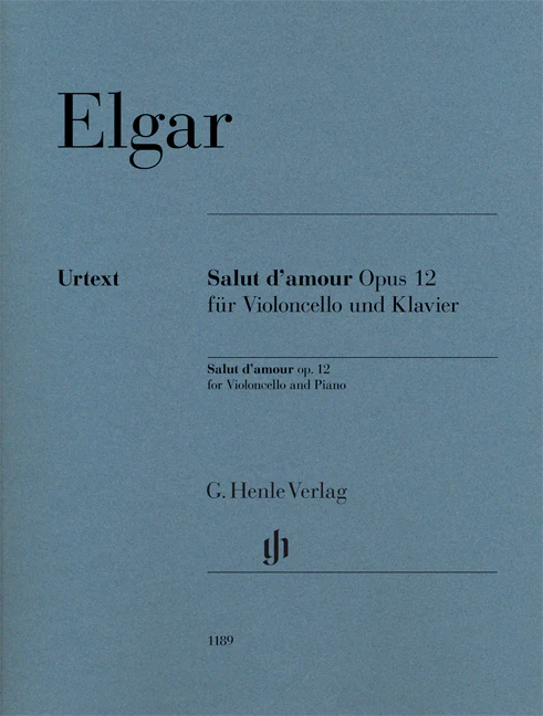 Elgar: Salut d'amour, Op. 12 for Cello and Piano