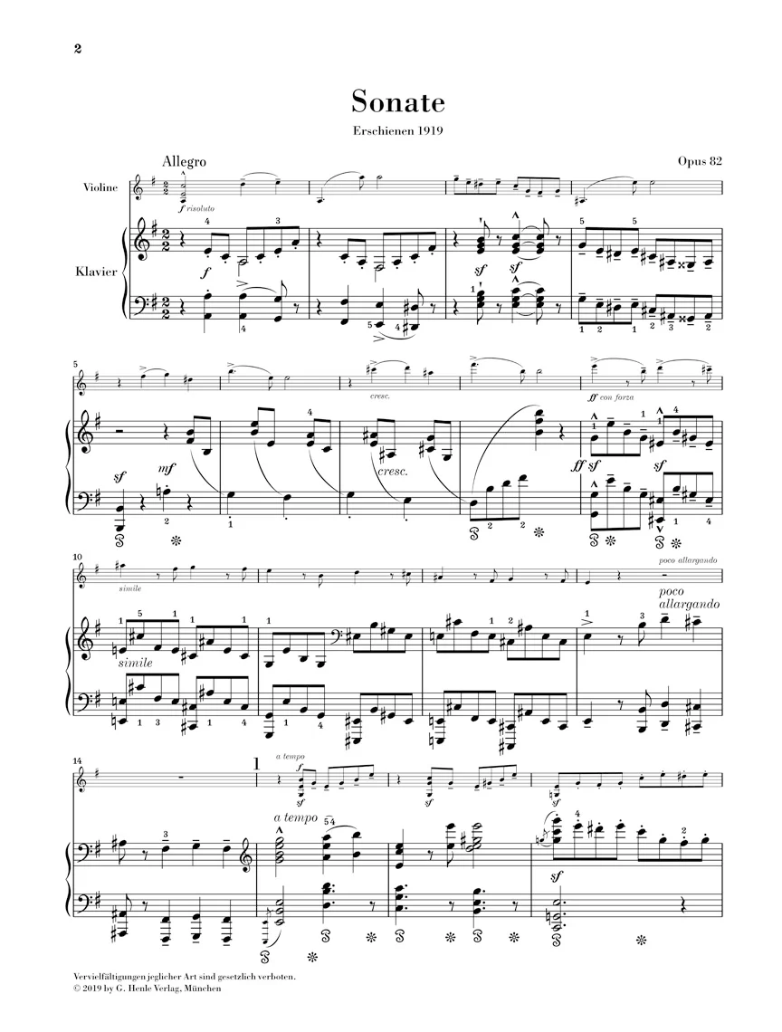 Elgar: Sonata for Violin and Piano, Op. 82 - Image 2