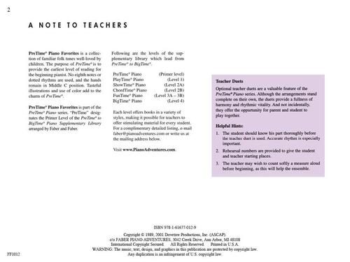Faber Favorites - Pretime to Bigtime - Primer Level - Image 2