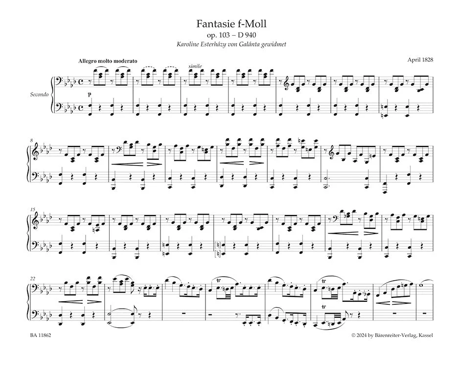 Schubert Fantasy in F Minor, D 940, Op. 103 - Image 2