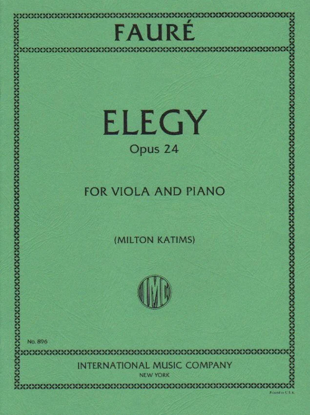 Fauré, Elegy Opus 24 For Viola