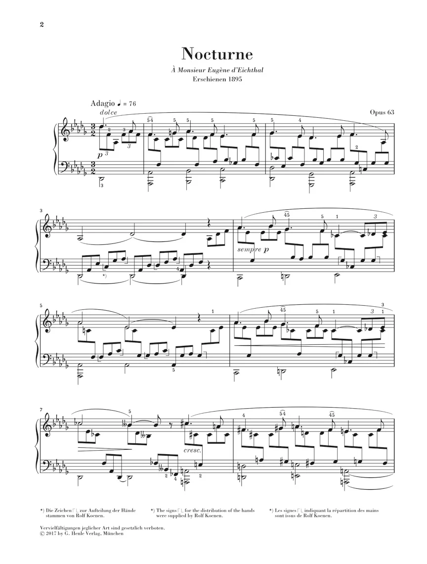 Fauré: Nocturne No. 6 in D flat major, Op. 63 - Image 2