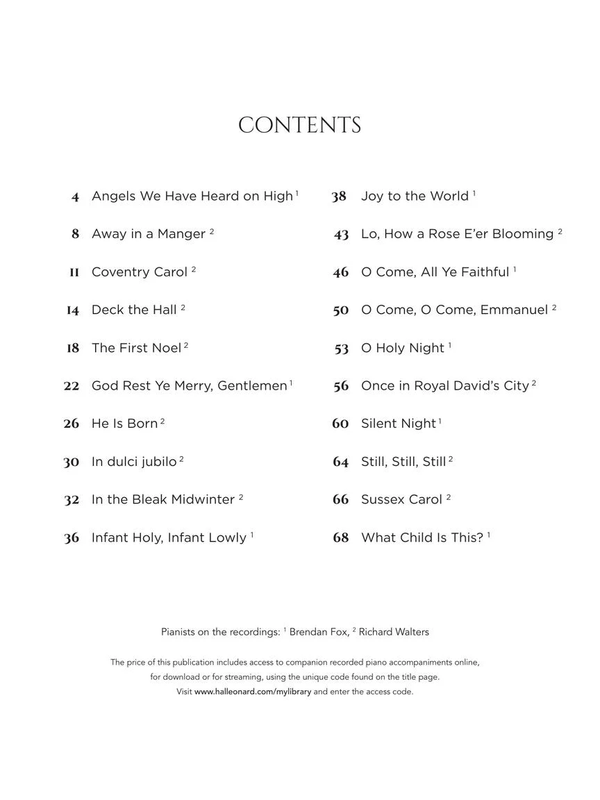 Favorite Christmas Carols for Classical Players – Clarinet and Piano - Image 3