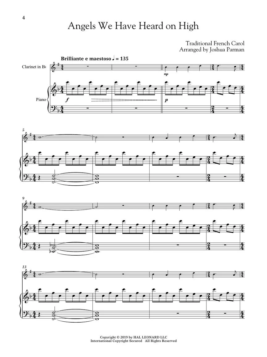 Favorite Christmas Carols for Classical Players – Clarinet and Piano - Image 4