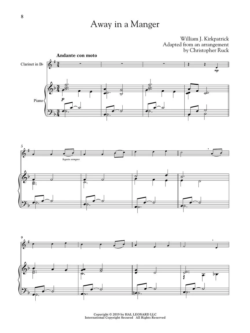 Favorite Christmas Carols for Classical Players – Clarinet and Piano - Image 5