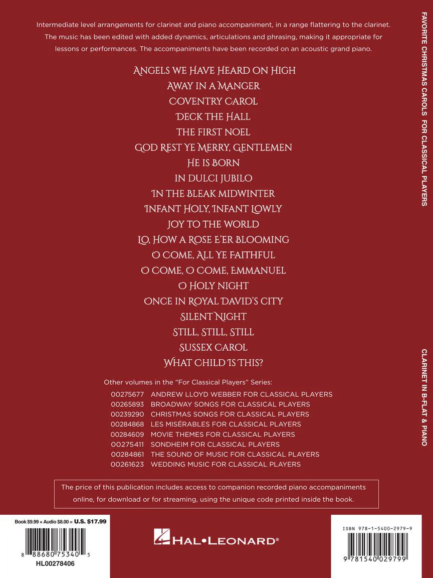 Favorite Christmas Carols for Classical Players – Clarinet and Piano - Image 6