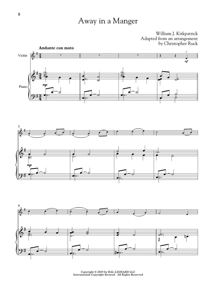 Favorite Christmas Carols for Classical Players – Violin and Piano - Image 5
