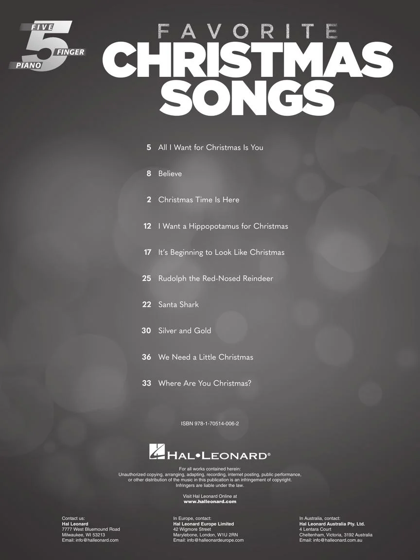 Favorite Christmas Songs for Five-Finger Piano - Image 2