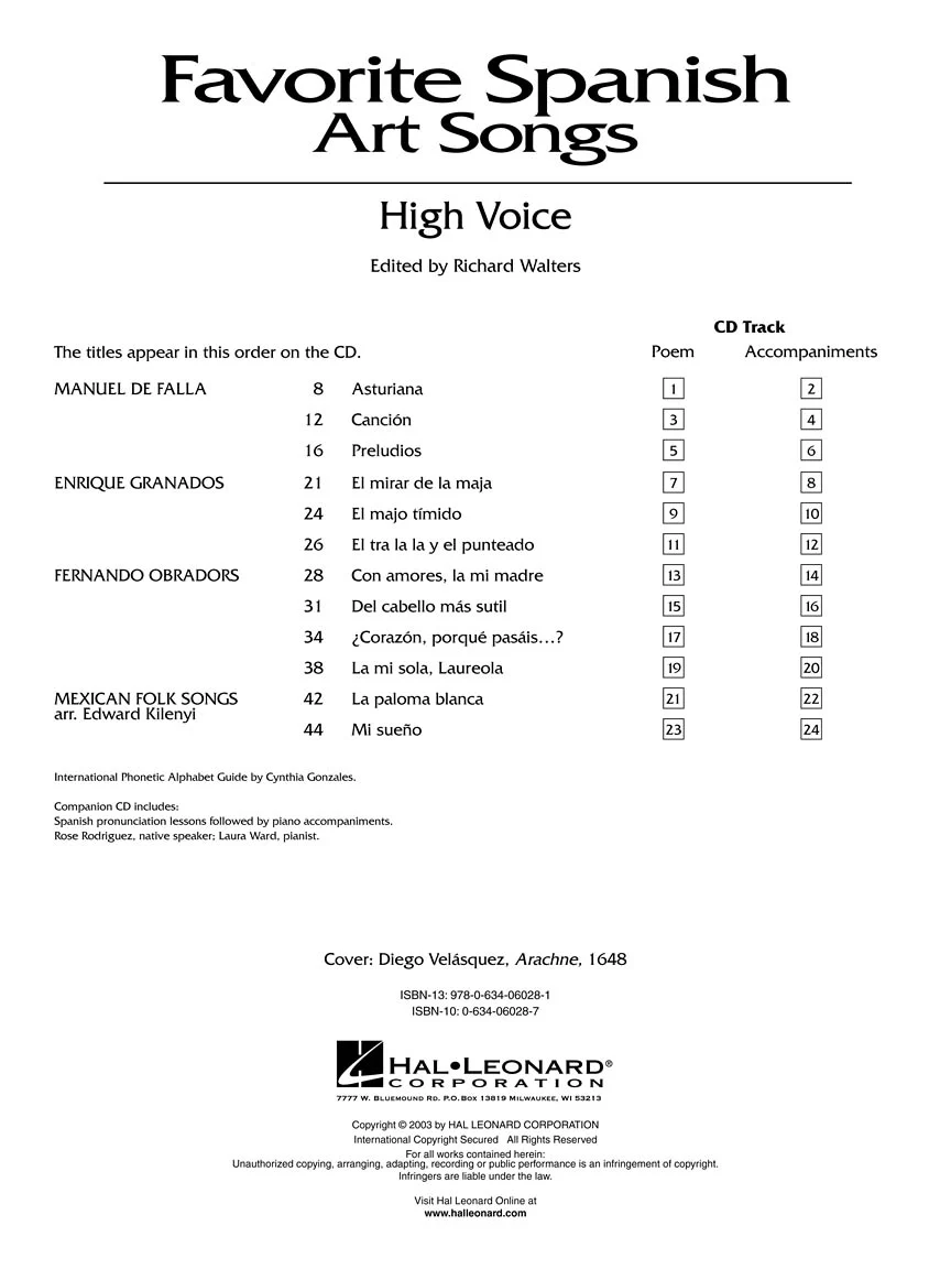 Favorite Spanish Art Songs High Voice - Image 2
