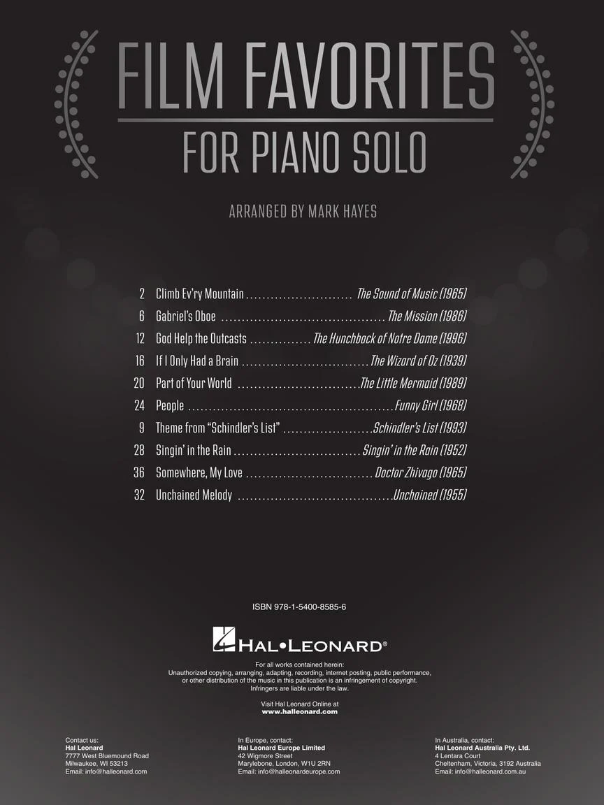 Film Favorites for Piano Solo - Image 3