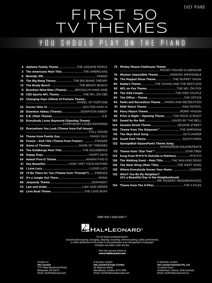 First 50 TV Themes You Should Play on Piano - Image 2