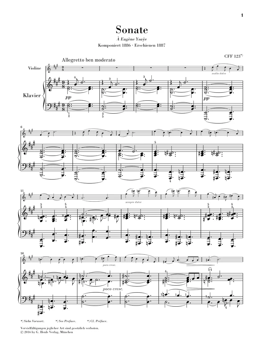 Franck: Sonata for Piano and Violin in A major - Image 2