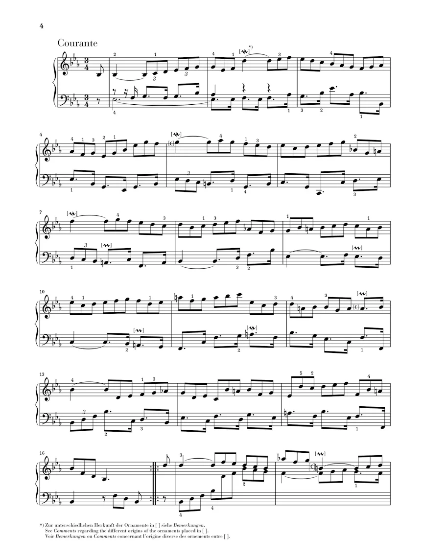 Bach: French Suite 4 Eb major BWV 815 - Image 4