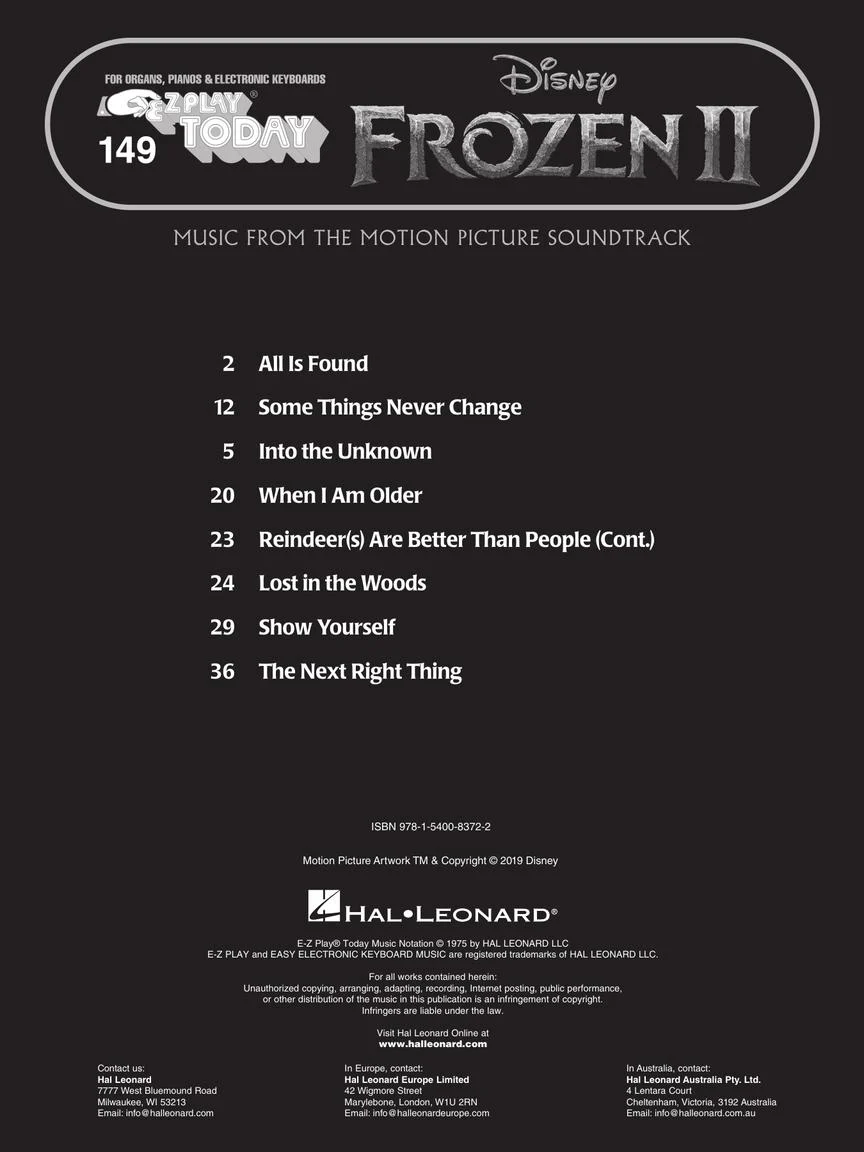 Frozen 2 E-Z Play Today Volume 149 - Image 3