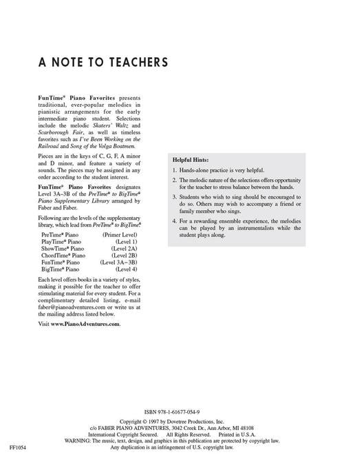 Faber Favorites - Funtime Piano Level 3A-3B - Image 2