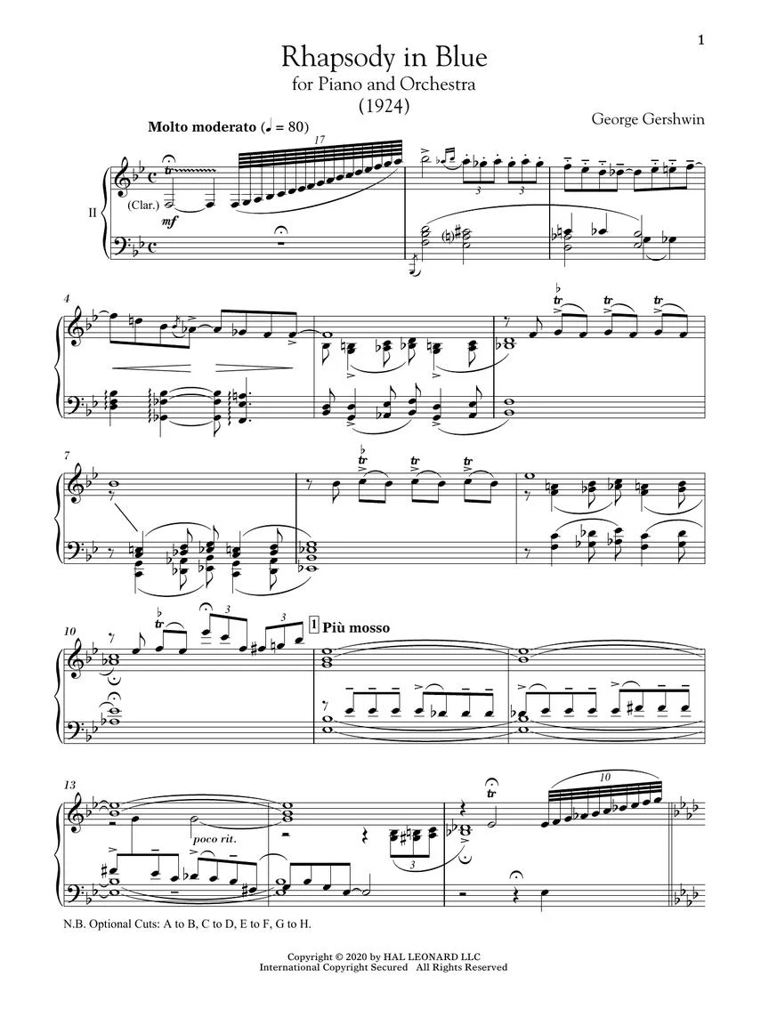 Gershwin: Rhapsody in Blue - 2 Pianos/4 Hands - Image 5