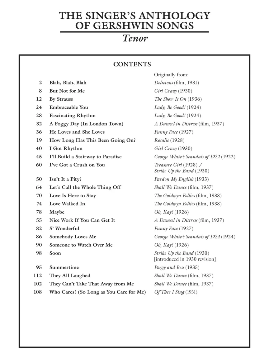 Gershwin: Singer's Anthology of Gershwin Songs - Tenor - Image 3