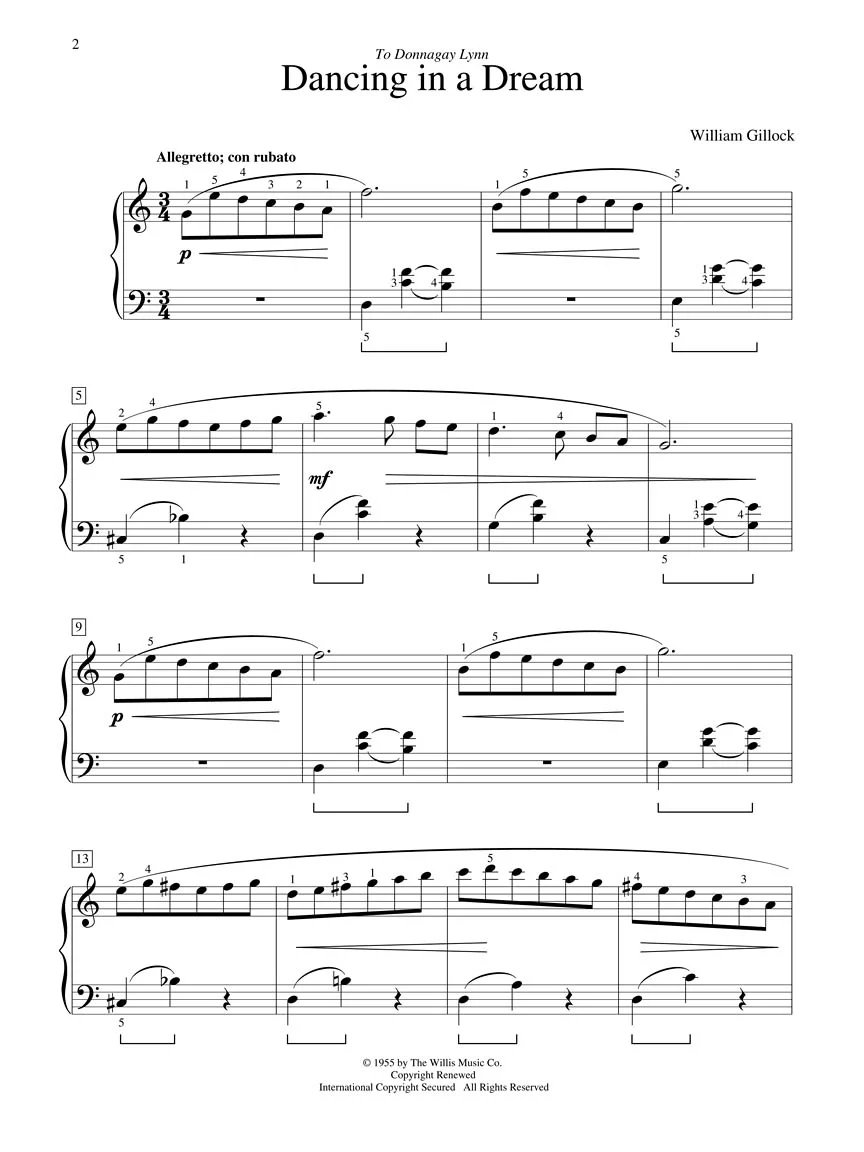 Gillock Dancing in a Dream Piano Solo - Image 2
