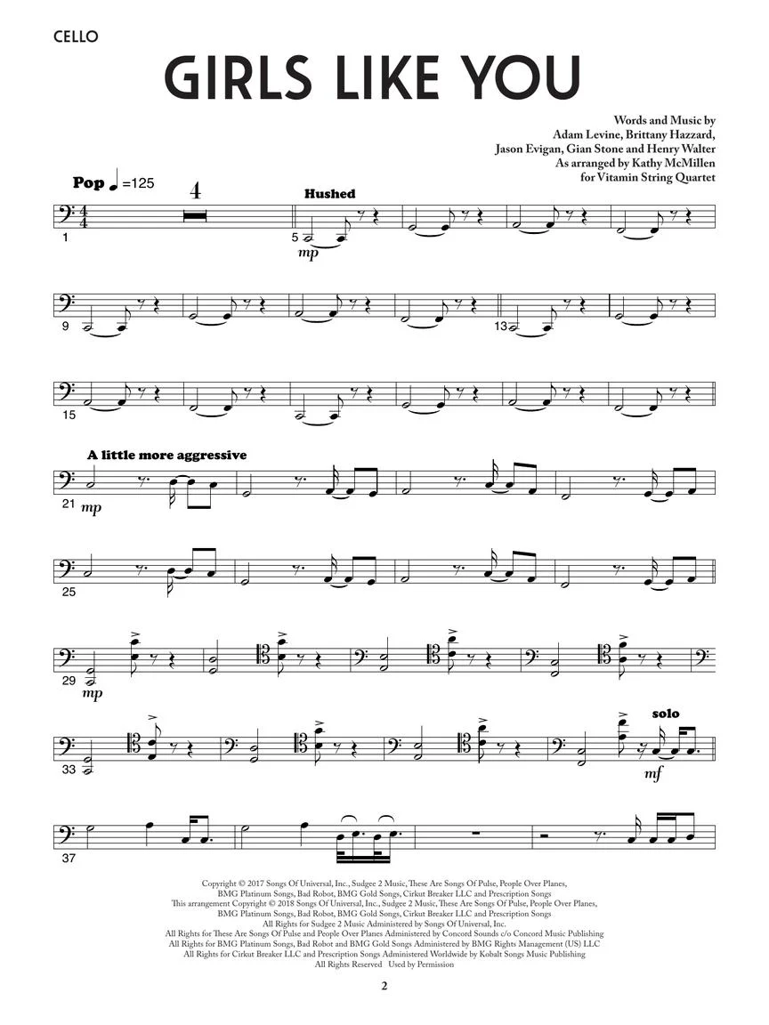 Girls Like You - Vitamin String Quartet from Bridgerton for String Quartet - Image 2