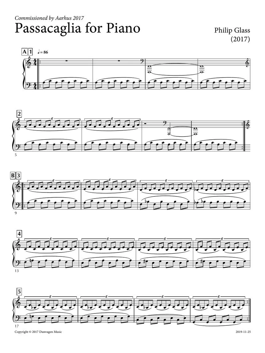 Glass Passacaglia for Piano - Image 2