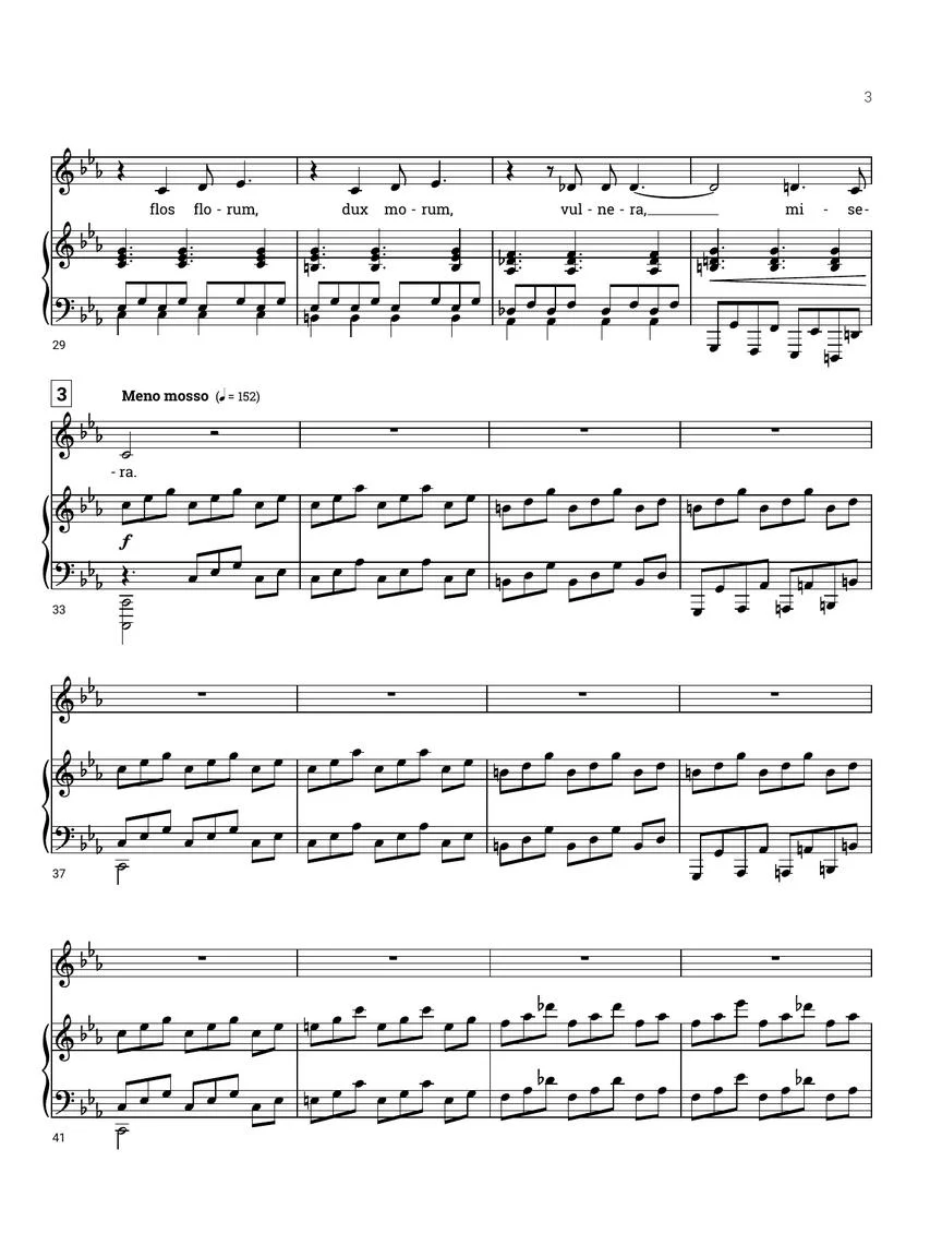 Glass Planctus for Medium Voice and Piano - Image 3