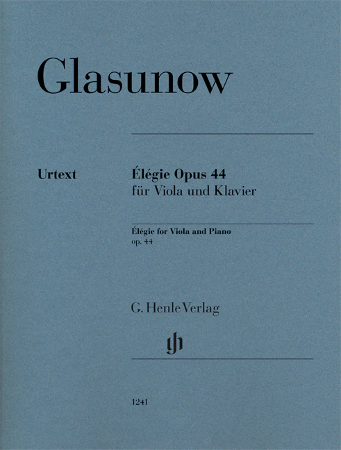 Glazunov: Élégie, Op. 44 for Viola and Piano